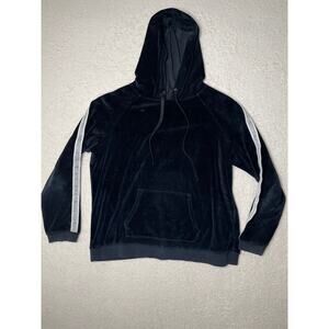 Jessica Simpson Women's Y2K Retro Kidcore Velvet Whimsygoth Hoodie Black L